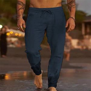 Solid Color / Cotton Linen Loose Casual Pants.