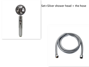 Shower Head Water Saving Flow 360 Degrees Rotating With Small Fan High Pressure Spray Nozzle