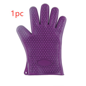 Food Grade Silicone mitts - Heat Resistant BBQ Glove.