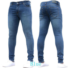 Load image into Gallery viewer, Men&#39;s Tight Solid Color Denim Pants