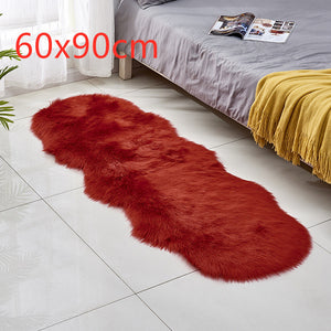 Faux wool - leather rug.