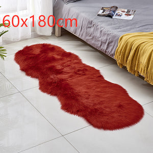 Faux wool - leather rug.