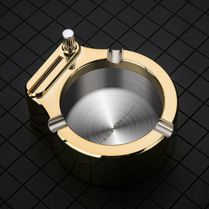 Large Cigarette Ashtray With Permanent Match Lighter.