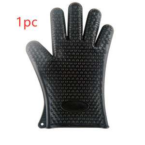 Food Grade Silicone mitts - Heat Resistant BBQ Glove.