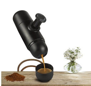 Condensed portable mini coffee machine.