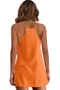 Solid Color / Sleeveless Spaghetti Strap Sundress