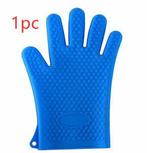 Food Grade Silicone mitts - Heat Resistant BBQ Glove.