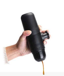 Condensed portable mini coffee machine.