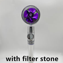 Load image into Gallery viewer, Shower Head Water Saving Flow 360 Degrees Rotating With Small Fan High Pressure Spray Nozzle