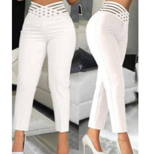 Load image into Gallery viewer, Casual Solid Color - Ribbon Hollow Belt pants