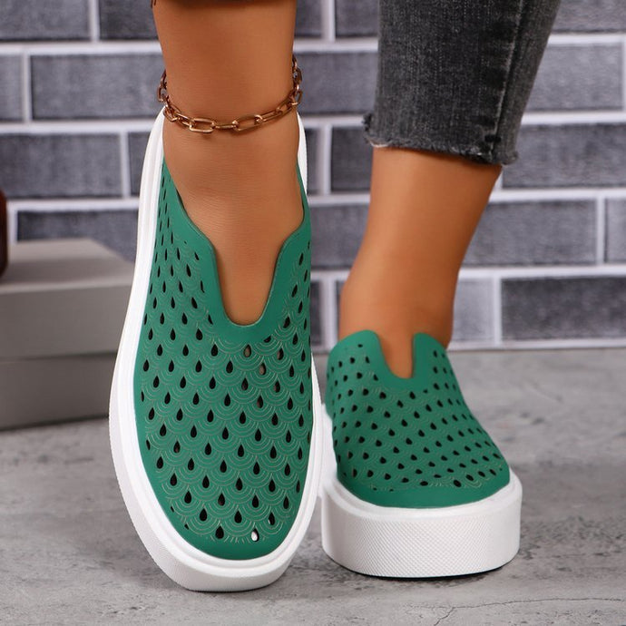 Hollow Flats - Casual Versatile -Thick Sole Slip on Shoes