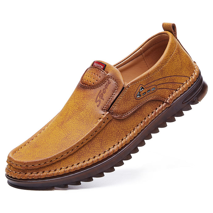 Non-slip Wear-resistant Leather Shoes With Soft Sole