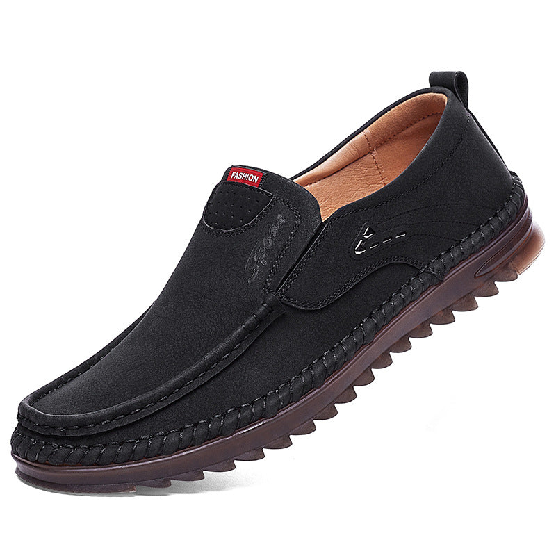 Non-slip Wear-resistant Leather Shoes With Soft Sole