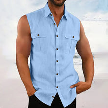 Load image into Gallery viewer, Men&#39;s Casual Solid Color Sleeveless Shirt