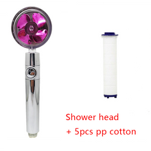 Load image into Gallery viewer, Shower Head Water Saving Flow 360 Degrees Rotating With Small Fan High Pressure Spray Nozzle