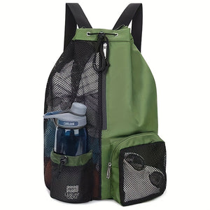 Swim Mesh - Drawstring Backpack .