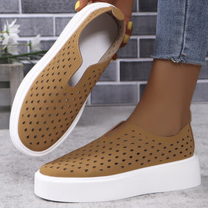 Hollow Flats - Casual Versatile -Thick Sole Slip on Shoes