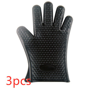 Food Grade Silicone mitts - Heat Resistant BBQ Glove.