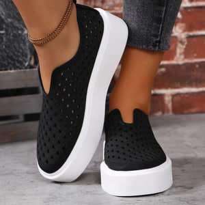 Hollow Flats - Casual Versatile -Thick Sole Slip on Shoes