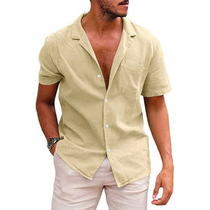 Button Down-Short Sleeve Beach Shirt