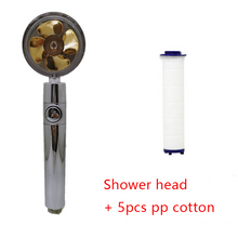 Load image into Gallery viewer, Shower Head Water Saving Flow 360 Degrees Rotating With Small Fan High Pressure Spray Nozzle