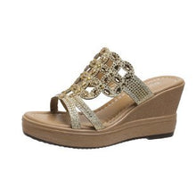 Load image into Gallery viewer, Women&#39;s Platform - Rhinestone Slippers