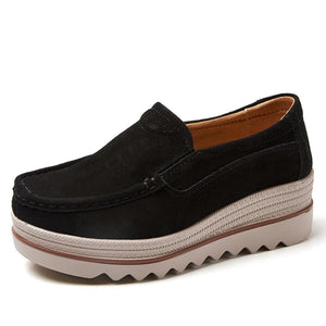 Flat / Anti-slip Suede Height Increasing Shoes.