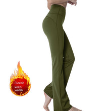 Load image into Gallery viewer, Fleece-lined Yoga Bootleg -High Waists pants