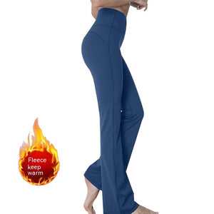 Fleece-lined Yoga Bootleg -High Waists pants