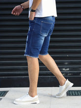 Load image into Gallery viewer, Leisure-Ripped Slim Fit-Denim Shorts.