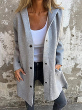 Load image into Gallery viewer, Casual Hooded - Single Breasted Cardigan - Loose Solid Color Jacket .