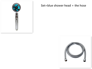 Shower Head Water Saving Flow 360 Degrees Rotating With Small Fan High Pressure Spray Nozzle