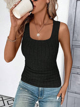 Load image into Gallery viewer, Solid Color - Square Collar Vest -  Comfortable Sleeveless top.