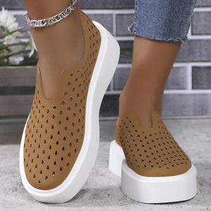 Hollow Flats - Casual Versatile -Thick Sole Slip on Shoes