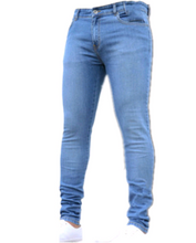 Load image into Gallery viewer, Men&#39;s Tight Solid Color Denim Pants