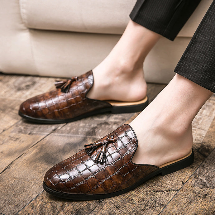 Men's Fashion  Slip-on Tassel  Leather Shoes.