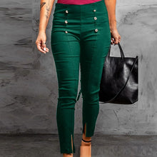 Load image into Gallery viewer, European And American Front Slit-Buckle Pencil Pants