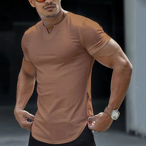 New V-neck-Men's Casual T-shirt