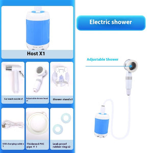 Outdoor Camping - Portable Electric Shower - Rechargeable Battery Powered For Hiking Traveling.