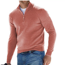 Load image into Gallery viewer, Men&#39;s Casual Long Sleeve V-neck Cashmere Zipper Top