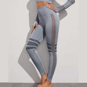 Hollow Mesh Breathable Yoga Pants