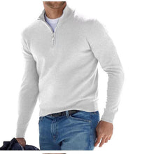 Load image into Gallery viewer, Men&#39;s Casual Long Sleeve V-neck Cashmere Zipper Top