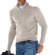 Load image into Gallery viewer, Men&#39;s Casual Long Sleeve V-neck Cashmere Zipper Top