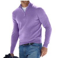 Load image into Gallery viewer, Men&#39;s Casual Long Sleeve V-neck Cashmere Zipper Top