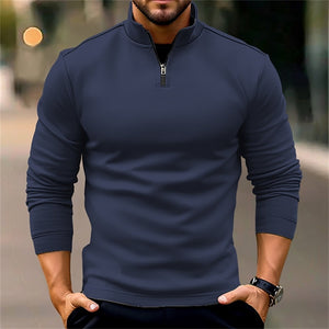 Long sleeve - Zipper Men's Sports Polo Shirt