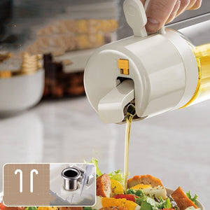 2 In 1 Oil Sprayer Bottle-Oil Dispenser - Baking Oil Mister.