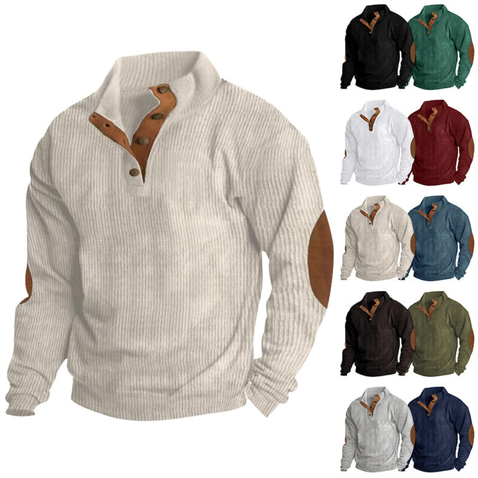 Casual Stand-collar / Long Sleeve Pullover Sweatshirt