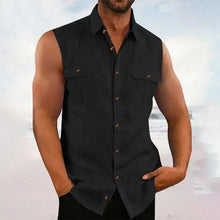 Load image into Gallery viewer, Men&#39;s Casual Solid Color Sleeveless Shirt