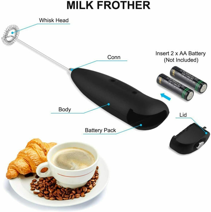Electric Milk Frothier - Drink Foamier  - Whisk Mixer.