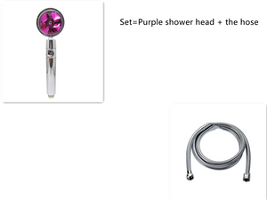 Shower Head Water Saving Flow 360 Degrees Rotating With Small Fan High Pressure Spray Nozzle